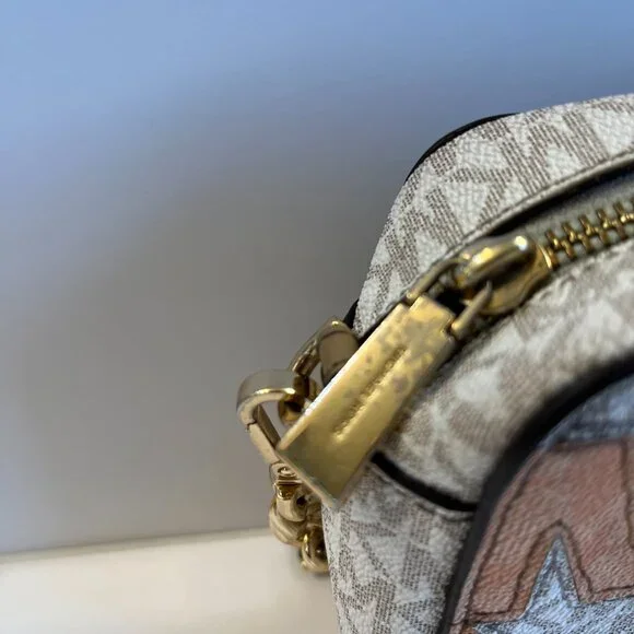 Michael Kors - Rare- Ginny Crossbody Bag W/ Orange Logo -Vintage - Picture 11 of 13